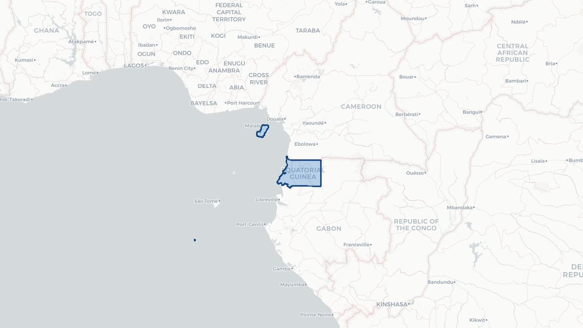 Karta over Ekvatorialguinea