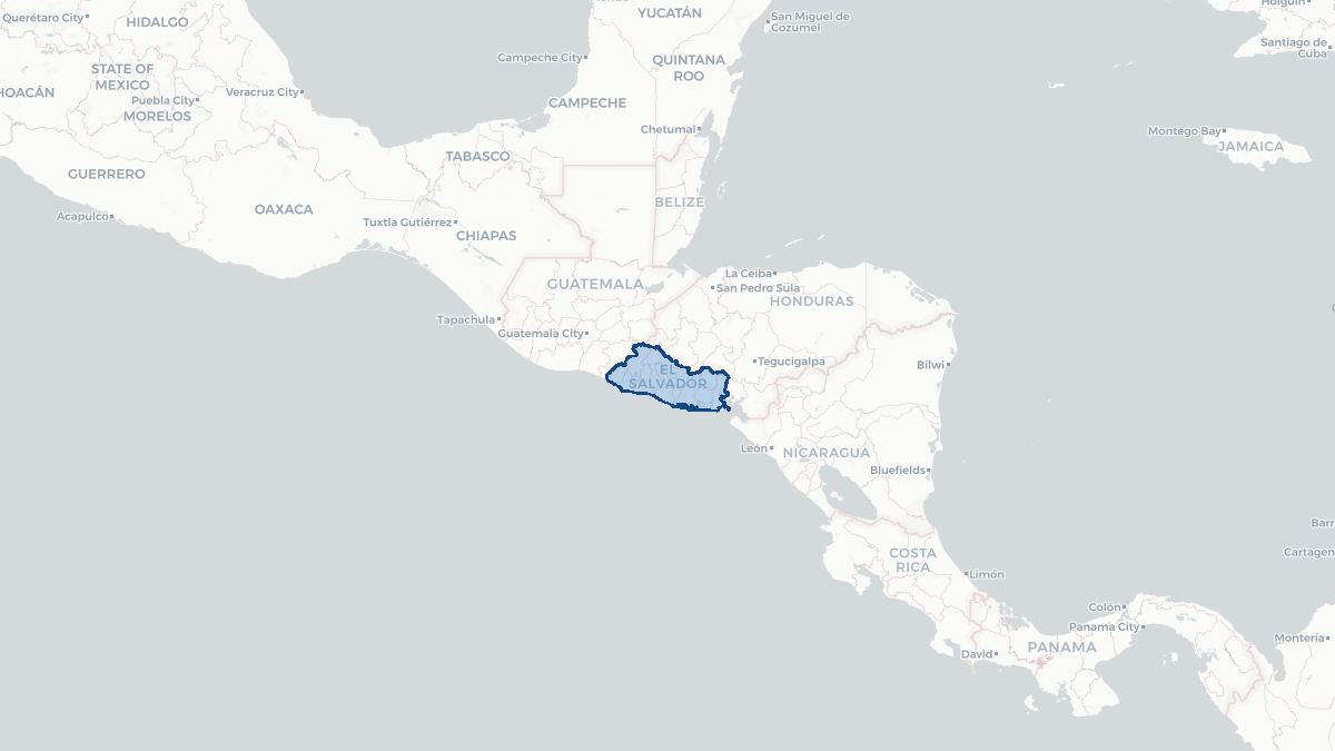 Karta over El Salvador