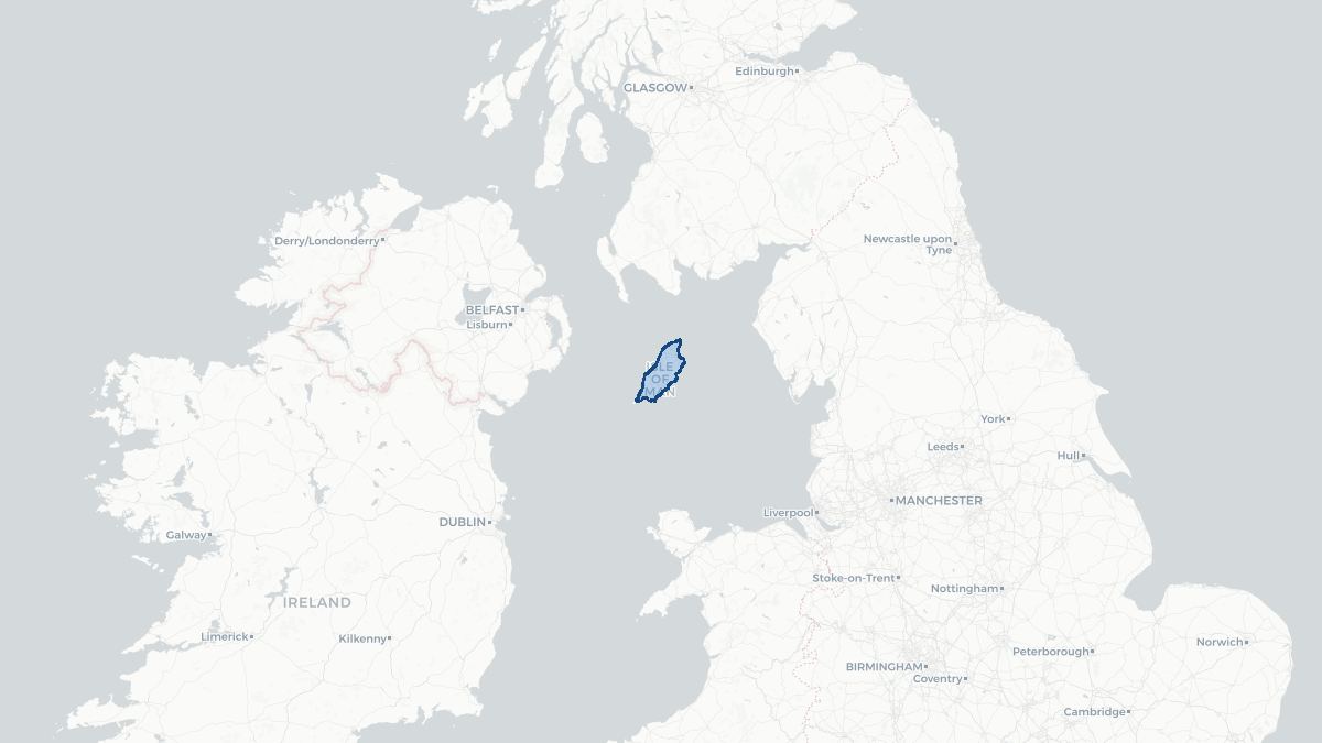 Karta over Isle of Man