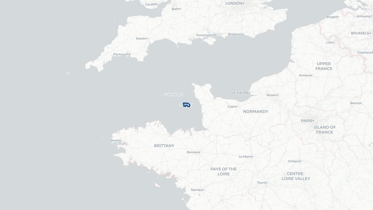 Karta over Jersey