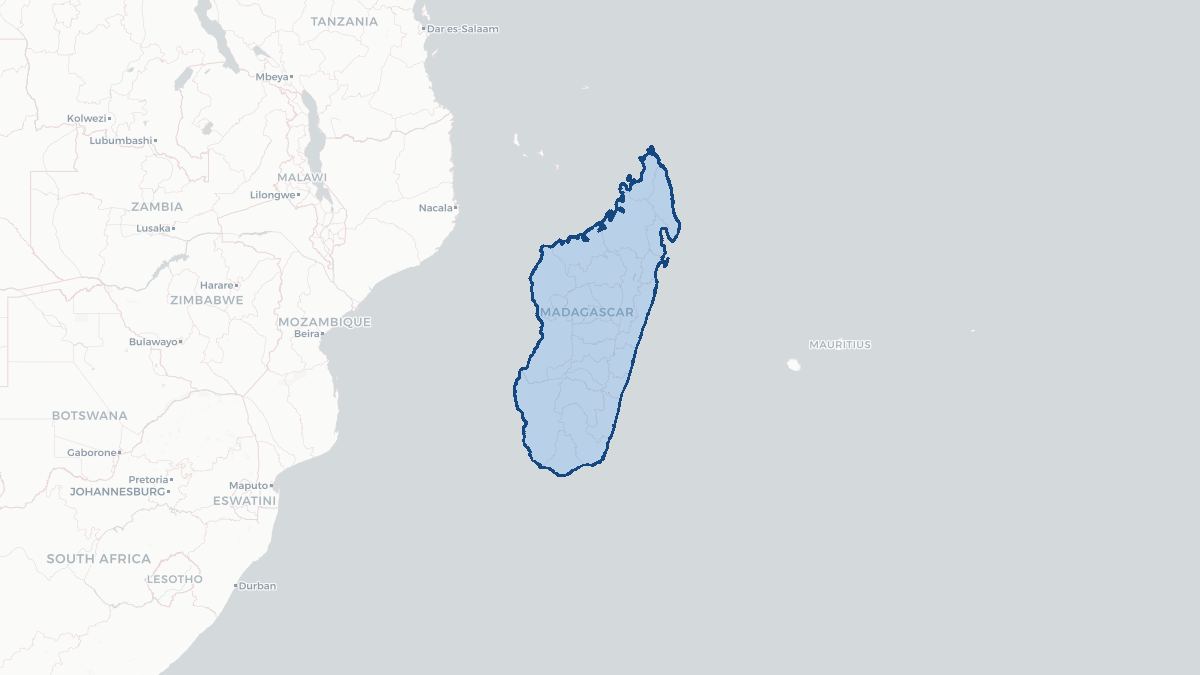 Karta over Madagaskar