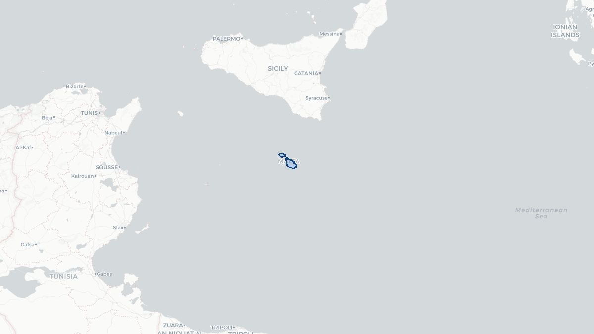 Karta over Malta