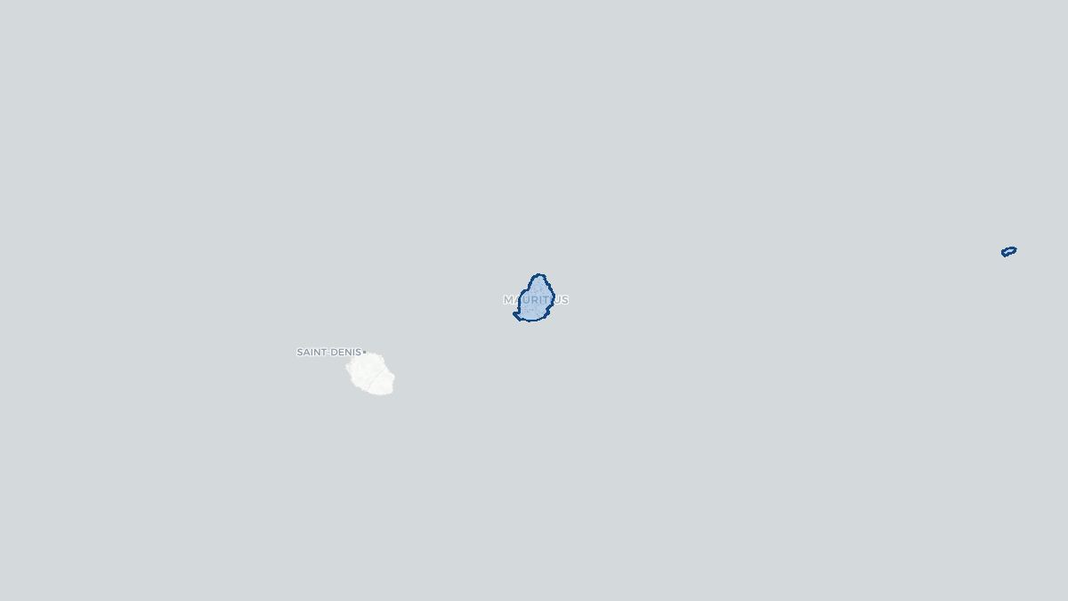 Karta over Mauritius