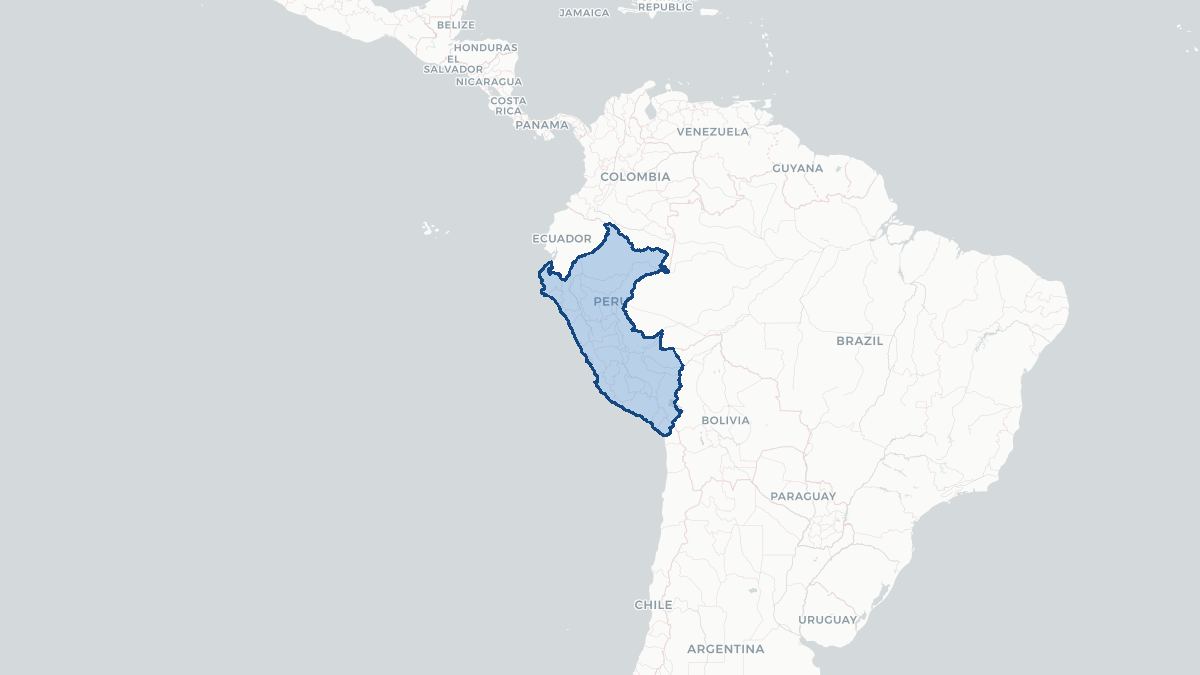 Karta over Peru