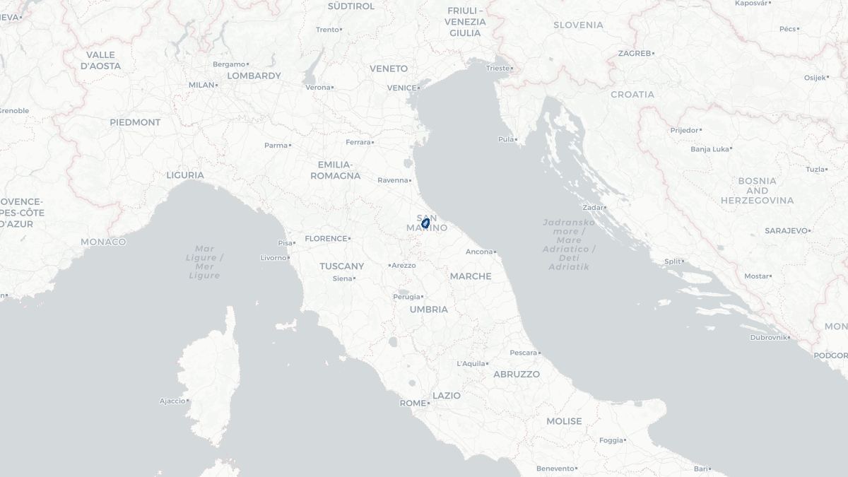 Karta over San Marino