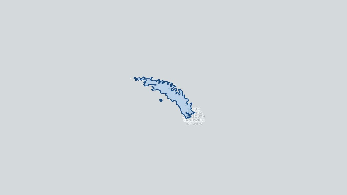 Karta over South Georgia and the South Sandwich Islands
