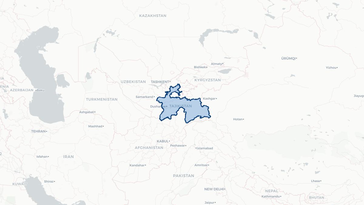 Karta over Tadzjikistan